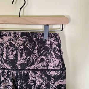 Women’s Colorfulkoala Leggings, Black and Light Purple Paintbrush Print, Size M